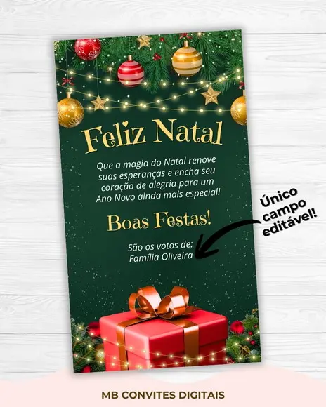 Cartão de Natal Digital - Mod. 4