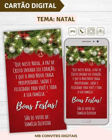 Cartão de Natal Digital - Mod. 7