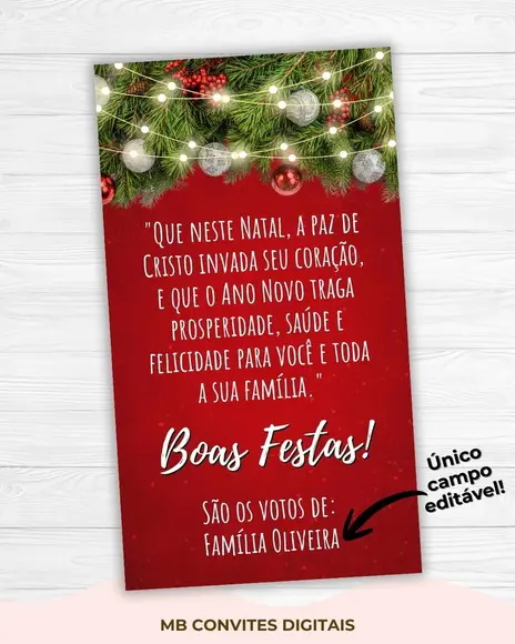 Cartão de Natal Digital - Mod. 7