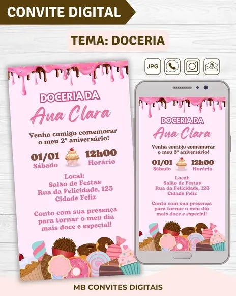 Convite Digital Doceria