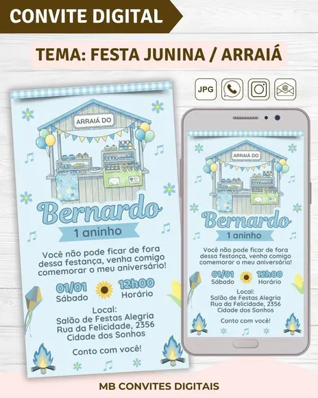 Convite Digital Festa Junina Menino (03)