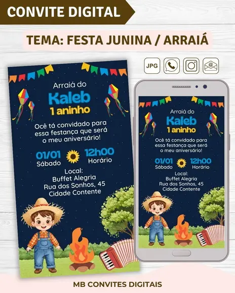 Convite Digital Festa Junina Menino (01)