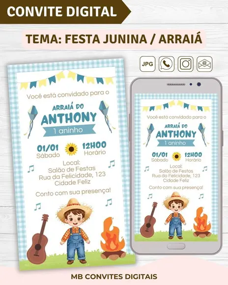 Convite Digital Festa Junina Menino (02)