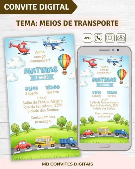 Convite Digital Meios de Transporte (01)