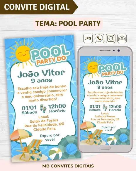 Convite Digital Pool Party Menino (01)