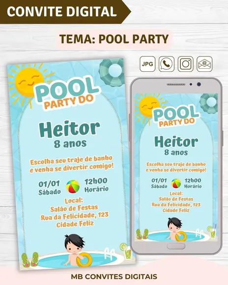 Convite Digital Pool Party Menino (02)
