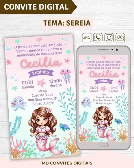 Convite Digital Sereia