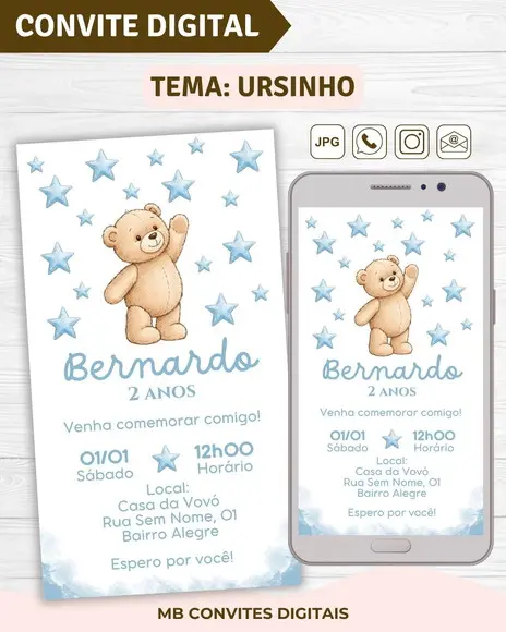 Convite Digital Ursinho (02)