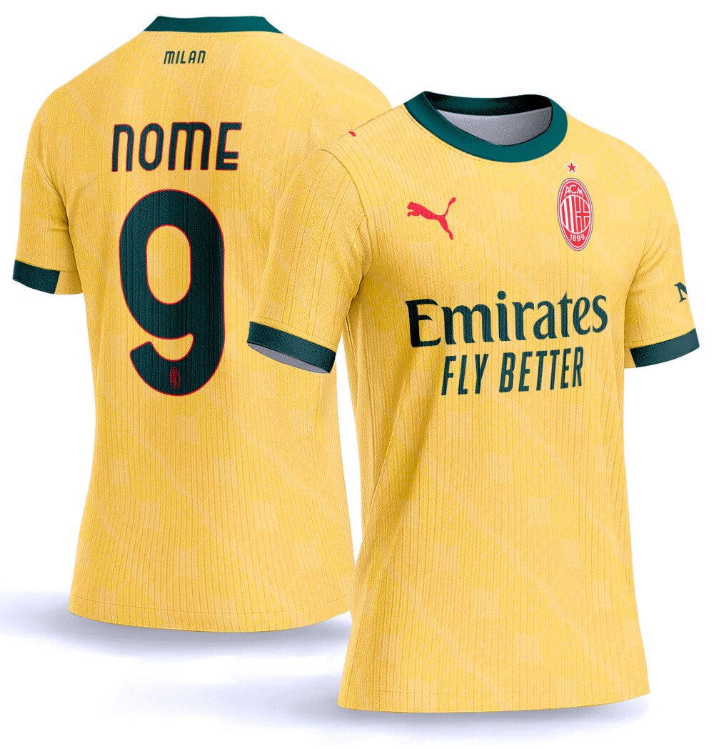 Arte Vetor Camisa AC Milan Terceira 2025-2026