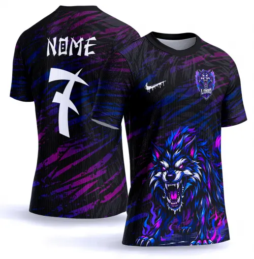 Arte vetor camisa Interclasse lobo 0066