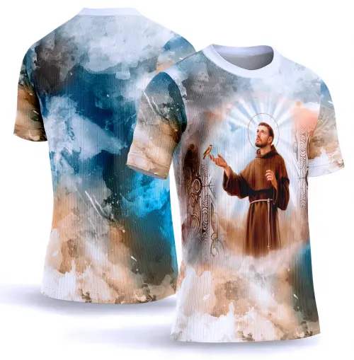 Arte estampa camisa São Francisco de Assis 0014