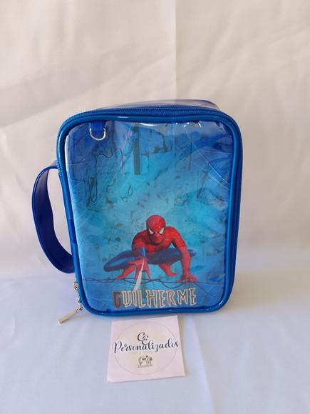 Estojo em Verniz para 50 Lápis Personalizado Homem Aranha