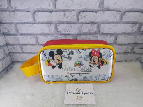 Estojo Personalizado de Nylon Mickey e Minie