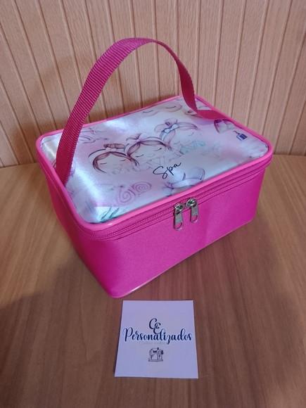 Frasqueira Personalizada Rosa Spa