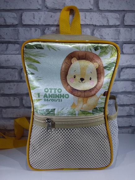 Mochila Cinturinha Personalizada com Bolso Safari Leão
