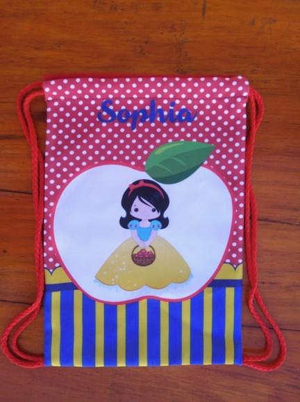 Mochila personalizada branca de neve