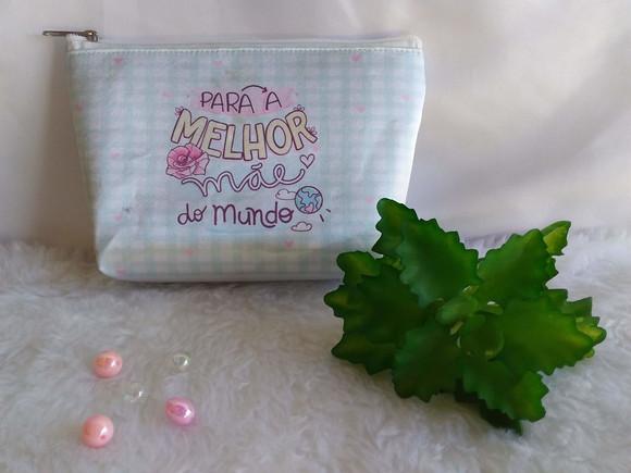 Necessaire Personalizada Dia das Mães Azul