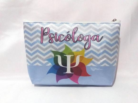 Necessaire personalizada profissão Psicóloga de nylon