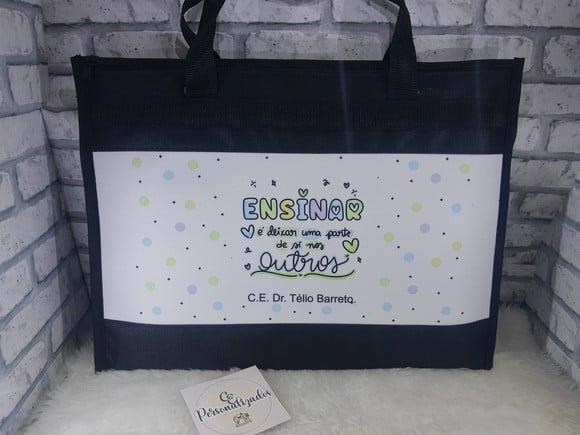 Pasta Professor Personalizada Preta