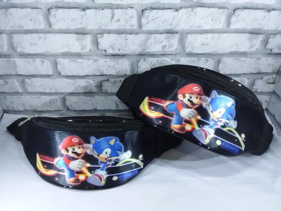 Pochete Infantil Personalizada Mário e Sonic
