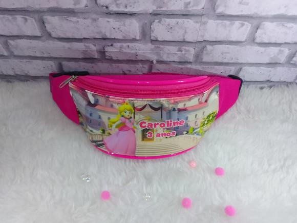 Pochete Infantil Personalizada Princesa Peatch Mario