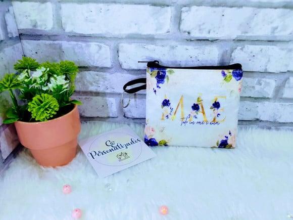 Porta Moedas Slim Personalizado de Nylon e Cetim