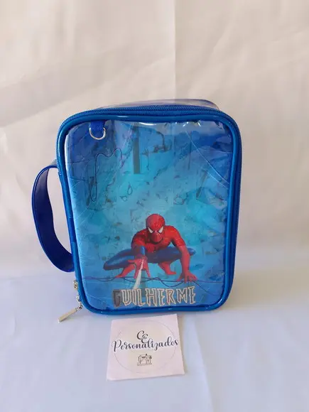 Estojo em Verniz para 50 Lápis Personalizado Homem Aranha