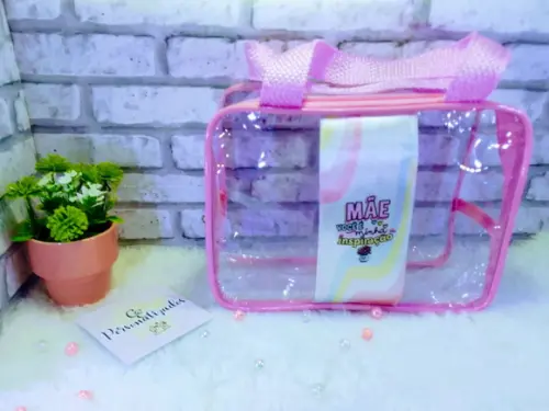 Maletinha Personalizada Plástico Cristal