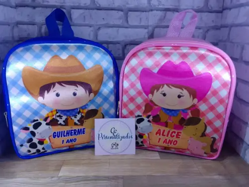 Mochilinha Personalizada Fazendinha