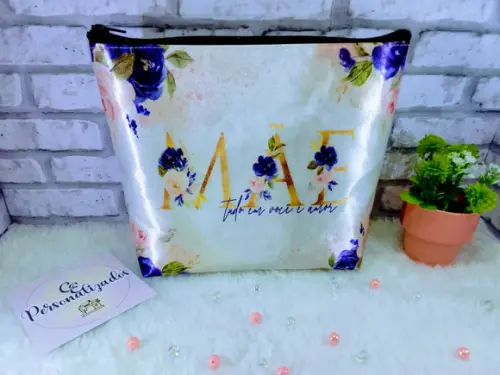 Necessaire Média de Nylon Dia das Mães