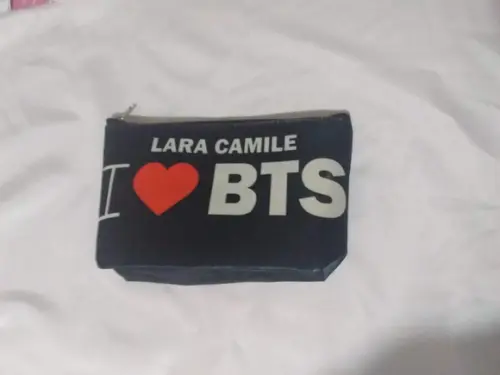 Necessaire personalizada BTS de nylon