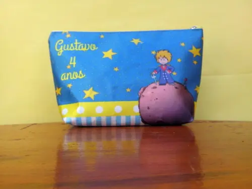 Necessaire personalizada de nylon 600 pequeno príncipe