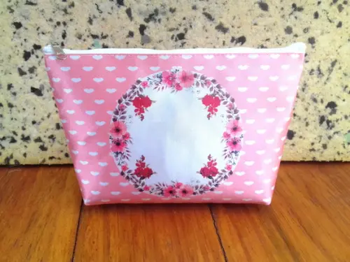 Necessaire Personalizada Dia das Mães Rosa Nylon
