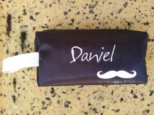 Necessaire Personalizada Preta Nylon