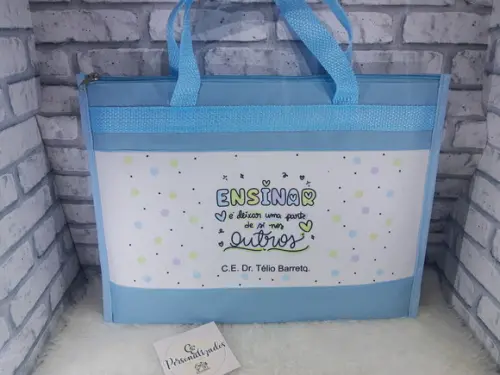 Pasta Professor Personalizada Azul