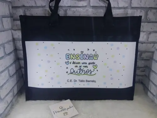 Pasta Professor Personalizada Preta