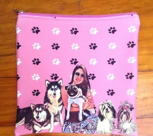 Porta jaleco + necessaires personalizados
