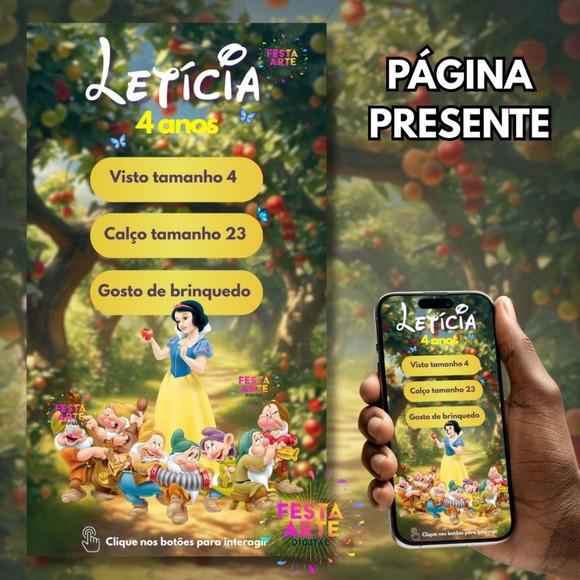 Convite Branca de Neve Interativo #02