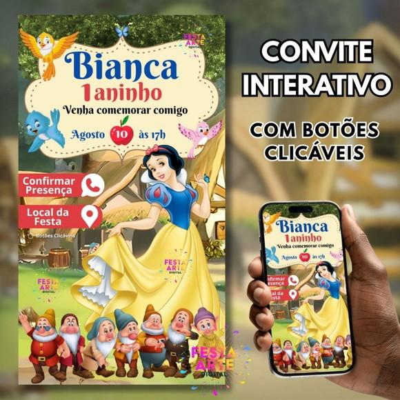 Convite Branca de Neve Interativo