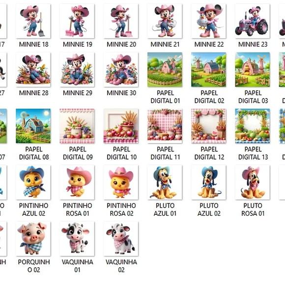 Kit Digital Mickey e Minnie Fazendinha #10