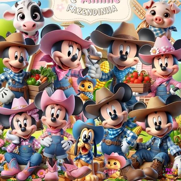 Kit Digital Mickey e Minnie Fazendinha #10