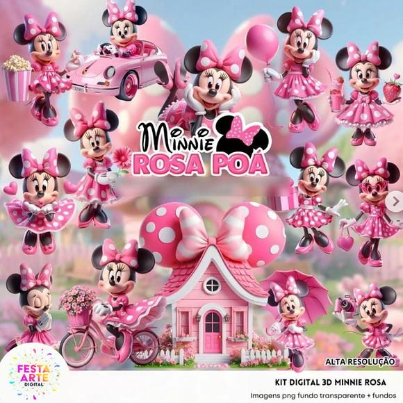 Kit Digital Minnie Rosa #187
