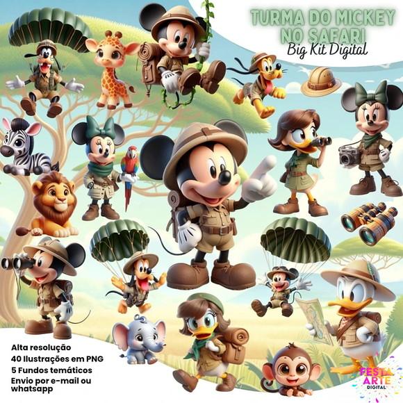 Kit Digital Turma do Mickey no Safari