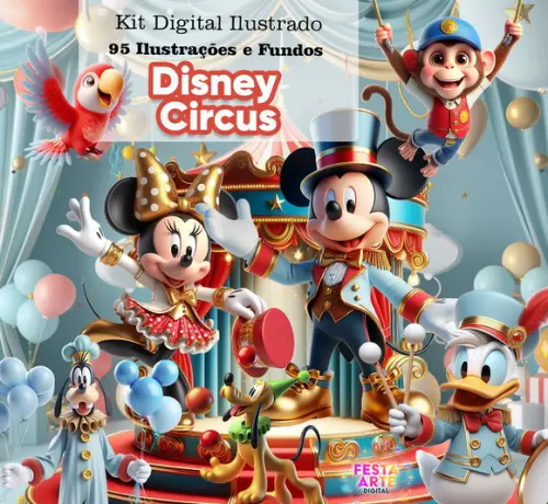 Kit Digital Turma do Mickey no Circo 4.0 #01