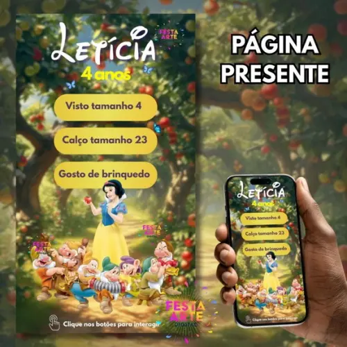 Convite Branca de Neve Interativo #02
