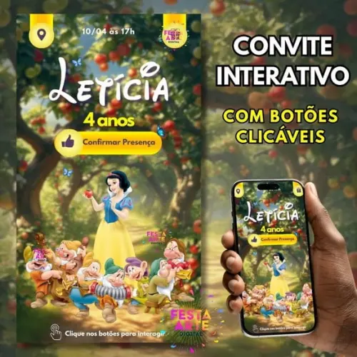 Convite Branca de Neve Interativo #02