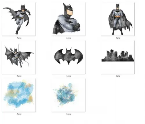 Kit Digital - Batman Aquarela - 352
