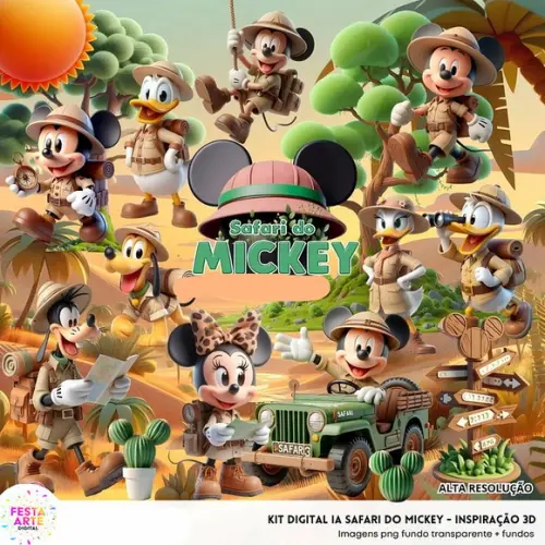 Kit Digital 3d Mickey Safari #06
