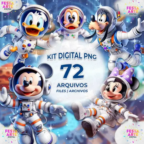 Kit Digital Turma do Mickey Astronauta #29