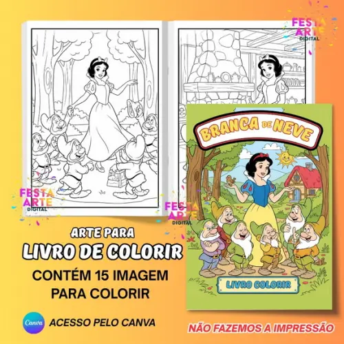 Livrinho de Colorir - Branca de Neve